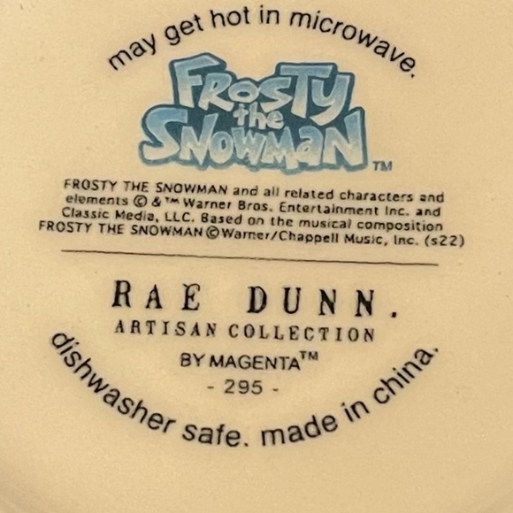 Rae Dunn Frosty the Snowman FROSTY CHILL & SNOW Stackable Mug Set with Stand - Picture 6 of 6